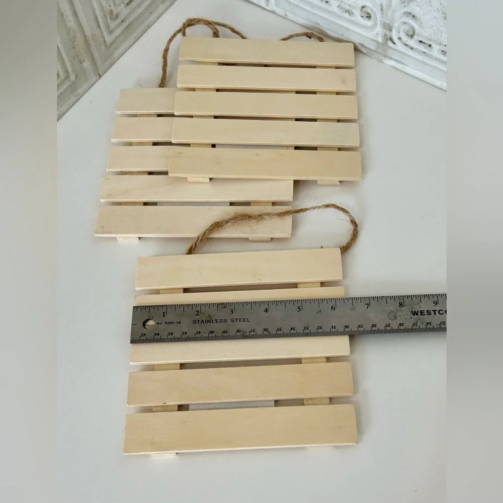 Bulk Lot Unfinished Wood Hanging Pallet Signs DIY Crafts Blank Slat Plaque